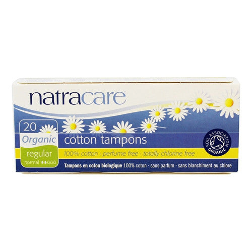 Natracare Organic 100% Cotton Tampons, Regular Normal - 20 Pack